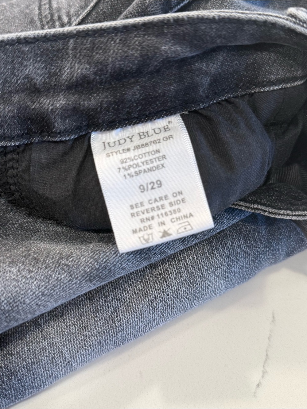 Judy Blue Washed Black Cropped Wide-Leg Jeans - Picture 4 of 4
